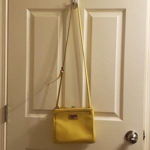 Nine West Yellow Clasp and Crossbody Purse